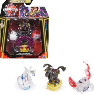 Bakugan Starter 3-Pack Special Attack Nillious Titanium Dragonoid, Bruiser Spinn